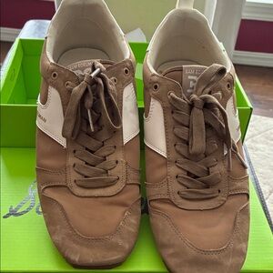 Sam Edelman Tan and White Women’s Sneakers